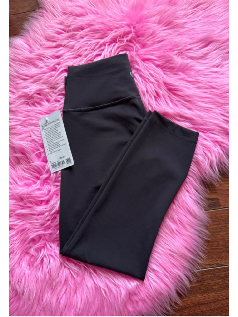 Size 8 Wunder train HR crop 23” black granite NWT